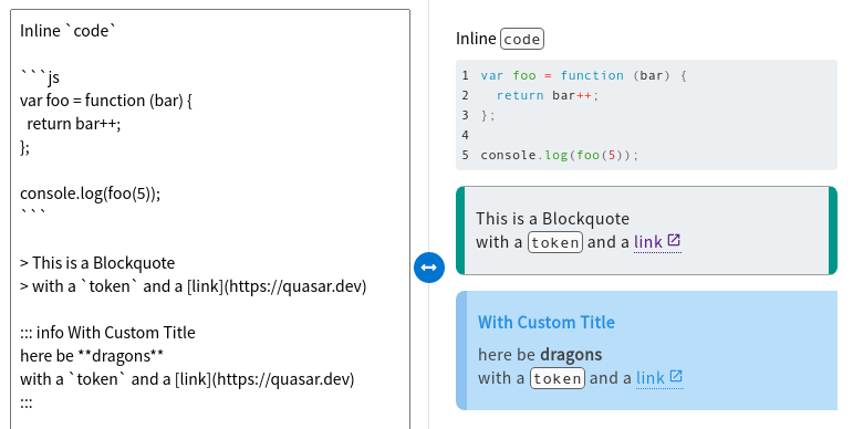 QMarkdown interactive editor preview